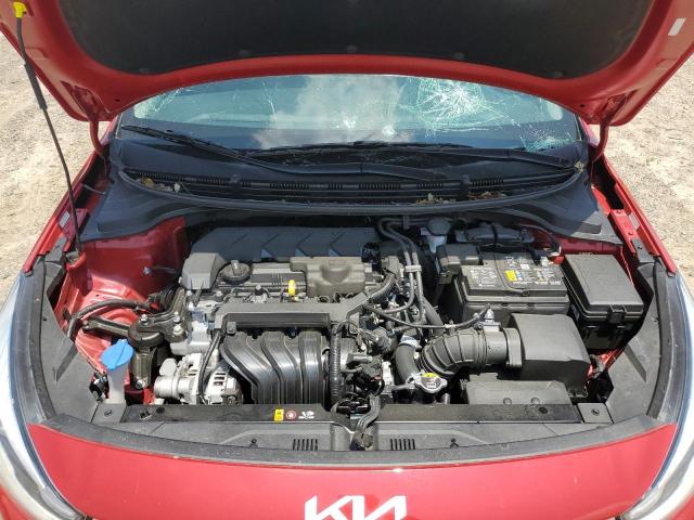 3KPA24AD5NE500337 - 2022 KIA RIO LX RED photo 11