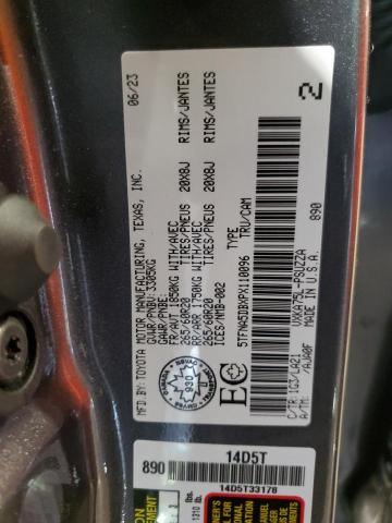 5TFNA5DBXPX110096 - 2023 TOYOTA TUNDRA CREWMAX PLATINUM ნაცრისფერი ფოტო 14