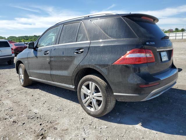4JGDA5HBXCA074490 - 2012 MERCEDES-BENZ ML 350 4MATIC BLACK photo 2