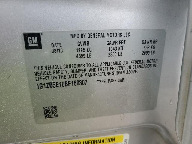 1G1ZB5E10BF160307 - 2011 CHEVROLET MALIBU LS Gümüş fotoğraf 12