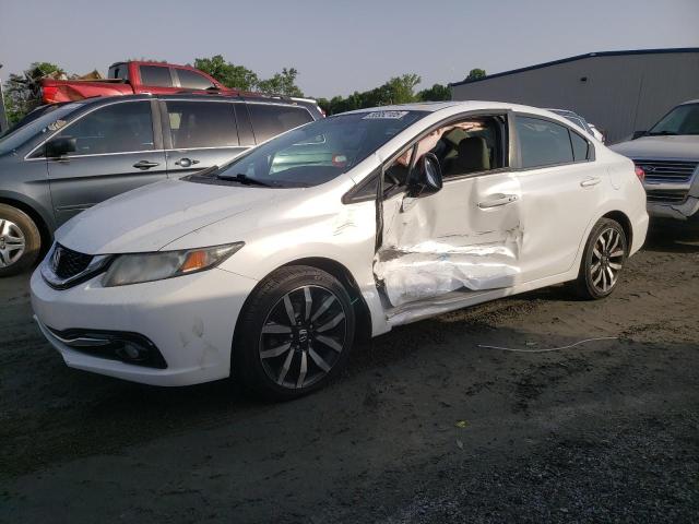 19XFB2F90FE061886 - 2015 HONDA CIVIC EXL WHITE photo 1