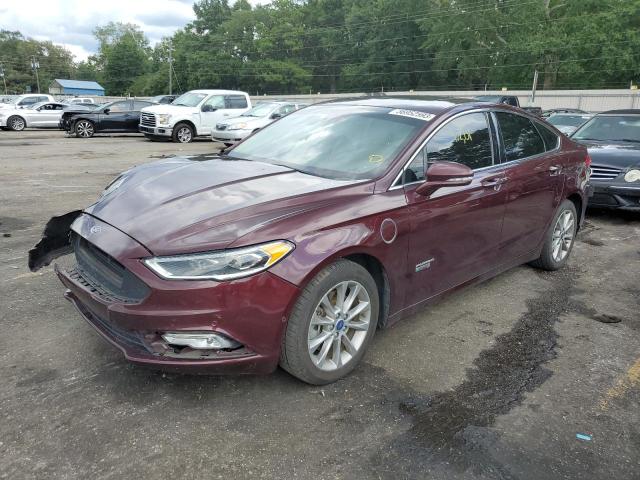 3FA6P0SU8HR364030 - 2017 FORD FUSION TITANIUM PHEV BURGUNDY photo 1