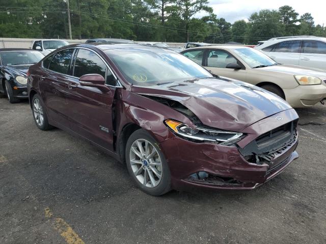 3FA6P0SU8HR364030 - 2017 FORD FUSION TITANIUM PHEV BURGUNDY photo 4