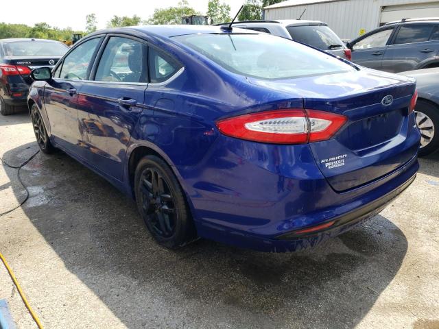 1FA6P0H78G5126925 - 2016 FORD FUSION SE BLUE photo 2