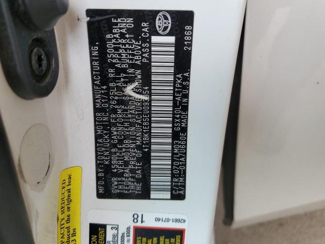 4T1BK1EB5EU093354 - 2014 TOYOTA AVALON BASE Ağ foto 12