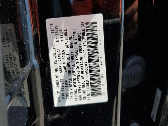19UUB3F73HA000888 - 2017 ACURA TLX ADVANCE BLACK photo 12