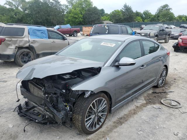 KMHD04LB4JU541600 - 2018 HYUNDAI ELANTRA SPORT GRAY photo 1