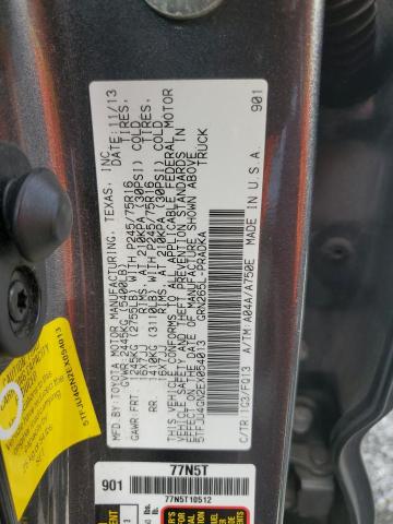 5TFJU4GN2EX054013 - 2014 TOYOTA TACOMA DOUBLE CAB PRERUNNER CHARCOAL photo 12