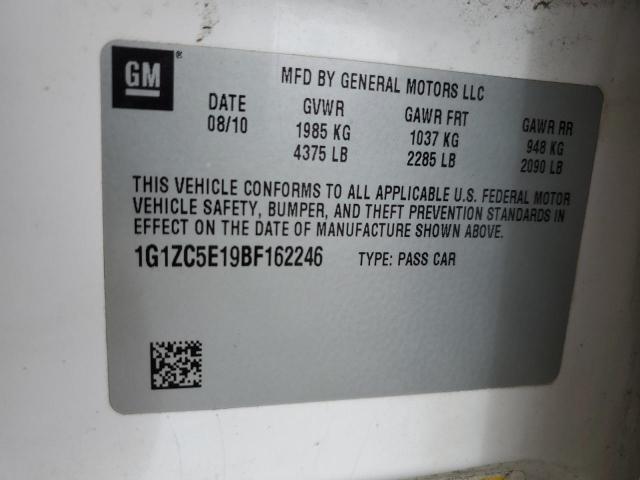 1G1ZC5E19BF162246 - 2011 CHEVROLET MALIBU 1LT WHITE photo 12