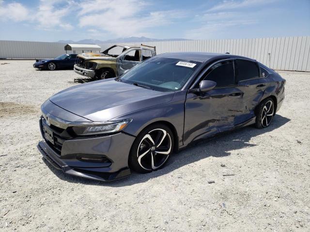 1HGCV1F30JA099518 - 2018 HONDA ACCORD SPORT GRAY photo 1