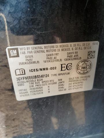 3GYFNEE60BS548124 - 2011 CADILLAC SRX PERFORMANCE COLLECTION Czarny zdjęcie 12