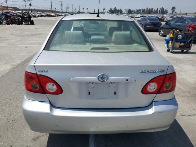 JTDBR32E270134186 - 2007 TOYOTA COROLLA CE SILVER photo 6