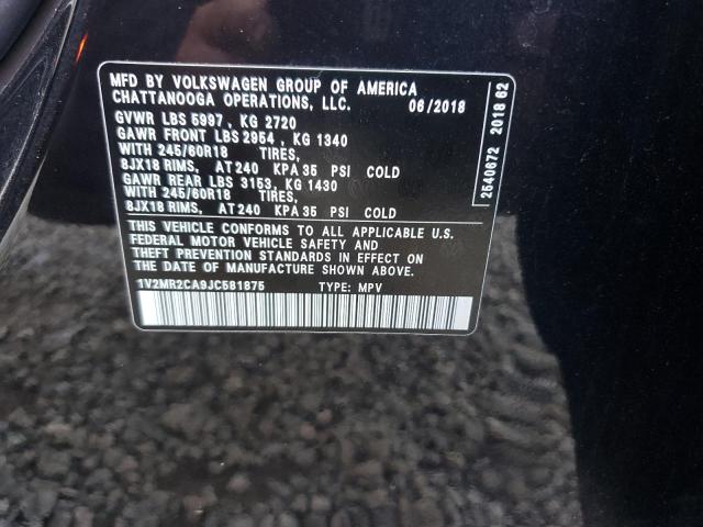 1V2MR2CA9JC581875 - 2018 VOLKSWAGEN ATLAS SEL Qara foto 13