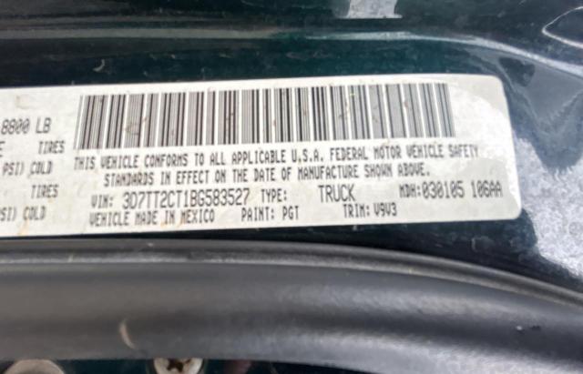 3D7TT2CT1BG583527 - 2011 DODGE RAM 2500 GREEN photo 10