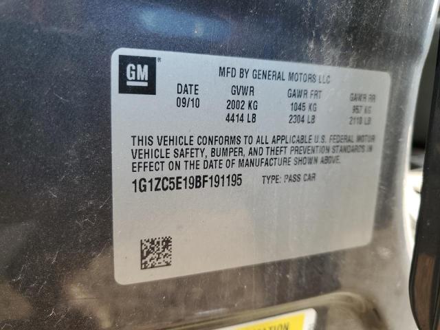 1G1ZC5E19BF191195 - 2011 CHEVROLET MALIBU 1LT 灰色 照片 12