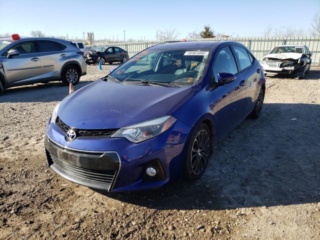 5YFBURHE7FP255986 - 2015 TOYOTA COROLLA L BLUE photo 2