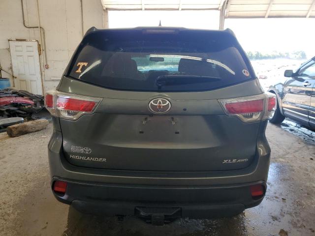 5TDJKRFH9FS116903 - 2015 TOYOTA HIGHLANDER XLE GREEN photo 6
