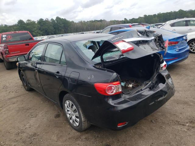 2T1BU4EE0CC872634 - 2012 TOYOTA COROLLA BASE BLACK photo 3