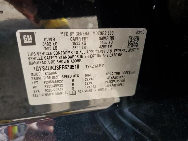 1GYS4UKJ3FR630510 - 2015 CADILLAC ESCALADE ESV PLATINUM Қара фото 13