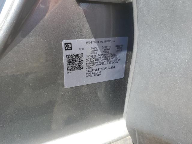 1G1ZG5ST8RF187854 - 2024 CHEVROLET MALIBU RS ვერცხლისფერი ფოტო 12