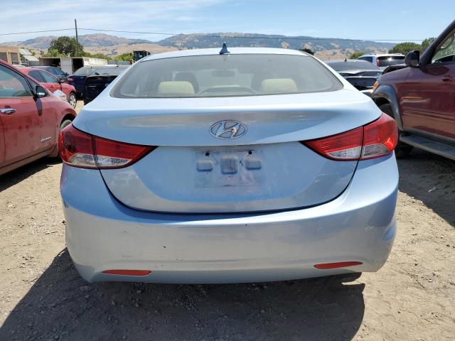 KMHDH4AEXDU568195 - 2013 HYUNDAI ELANTRA GLS BLUE photo 6