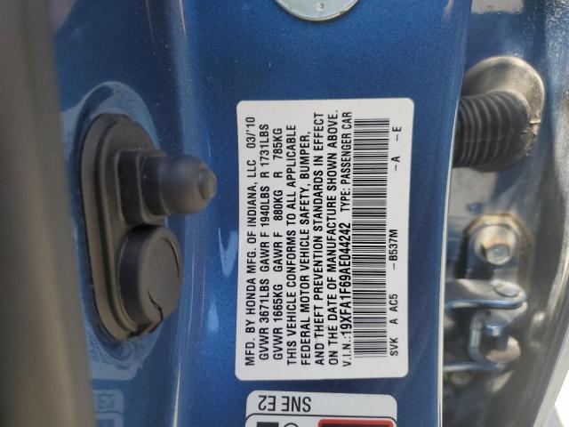 19XFA1F69AE044242 - 2010 HONDA CIVIC LX-S Mavi foto 12