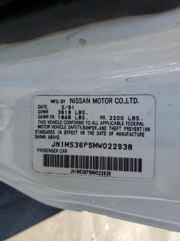 JN1MS36P5MW022938 - 1991 NISSAN 240SX BASE WHITE photo 12