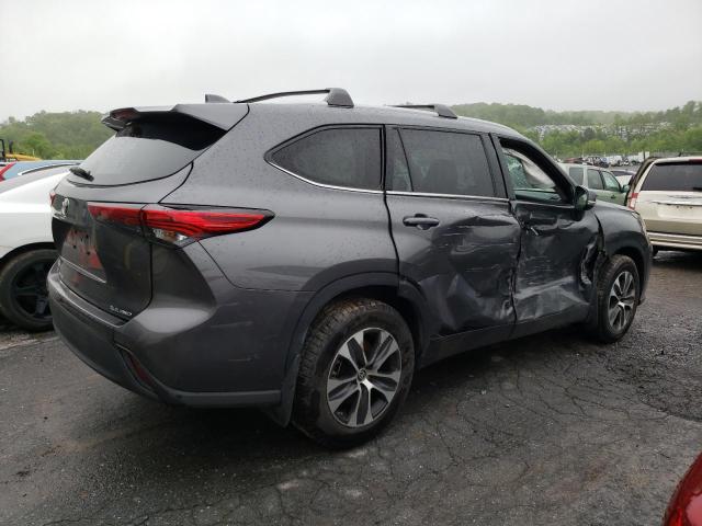 5TDHZRBH7NS232163 - 2022 TOYOTA HIGHLANDER XLE GRAY photo 3