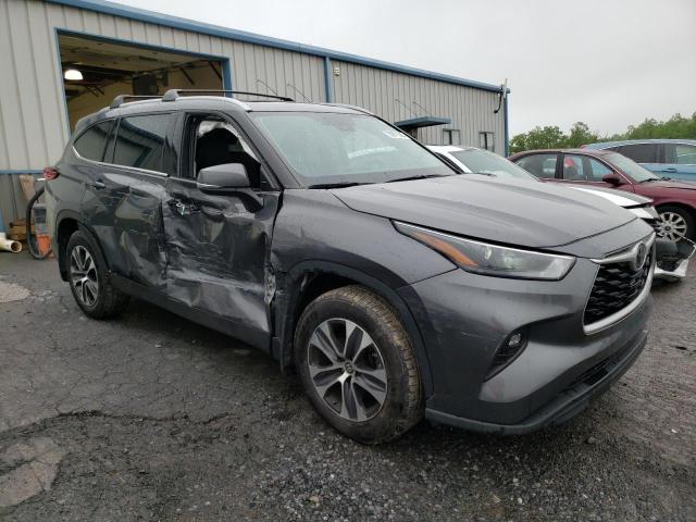 5TDHZRBH7NS232163 - 2022 TOYOTA HIGHLANDER XLE GRAY photo 4