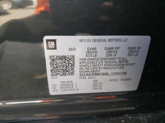 5GAERBKW8LJ256735 - 2020 BUICK ENCLAVE ESSENCE ნაცრისფერი ფოტო 13