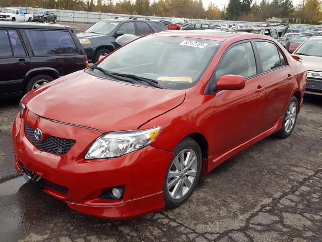 1NXBU4EEXAZ364165 - 2010 TOYOTA COROLLA BASE  photo 2