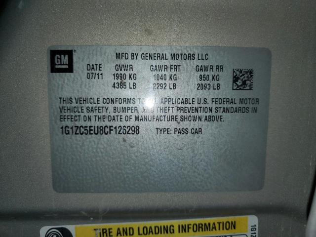 1G1ZC5EU8CF126298 - 2012 CHEVROLET MALIBU 1LT BEIGE photo 13