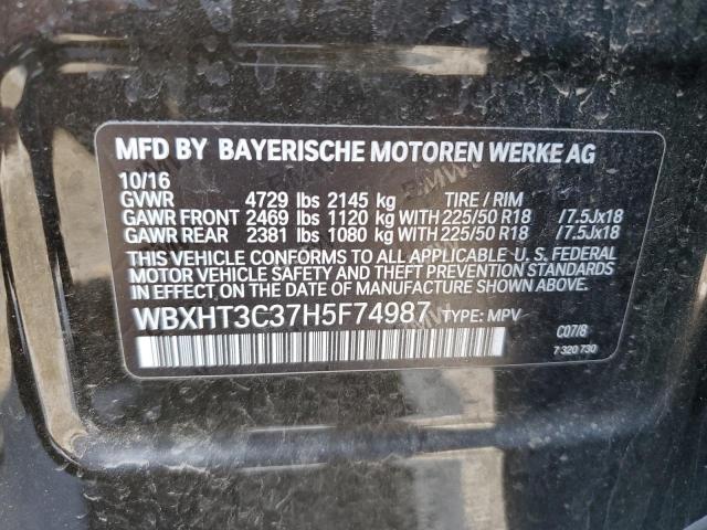 WBXHT3C37H5F74987 - 2017 BMW X1 XDRIVE28I BROWN photo 13