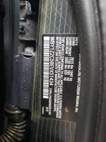 WBY1Z2C58EVX51434 - 2014 BMW I3 BEV GRAY photo 12