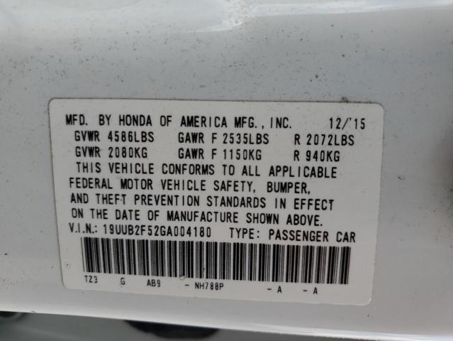 19UUB2F52GA004180 - 2016 ACURA TLX TECH WHITE photo 13