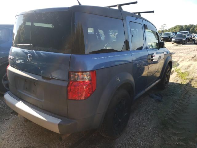 5J6YH18307L015732 - 2007 HONDA ELEMENT LX BLUE photo 4