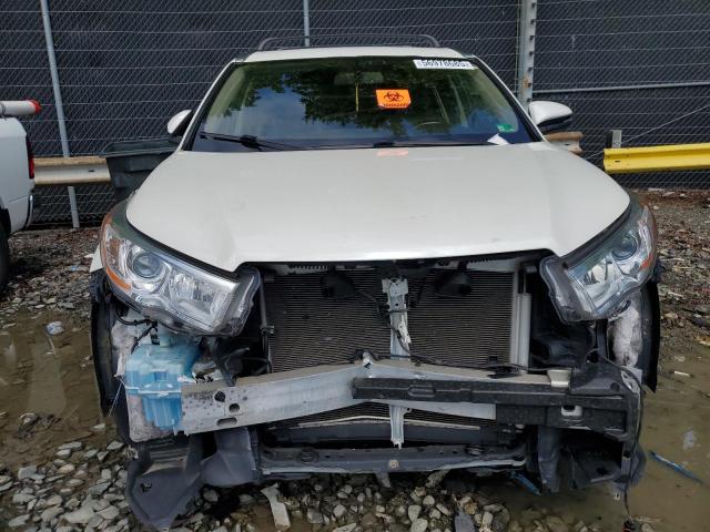 5TDJKRFHXGS352798 - 2016 TOYOTA HIGHLANDER XLE WHITE photo 5