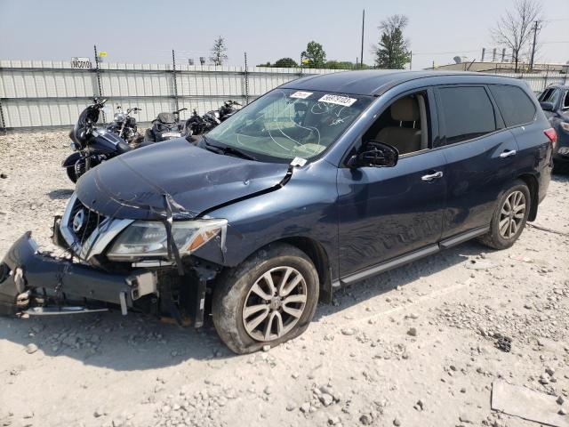 5N1AR2MN7FC627826 - 2015 NISSAN PATHFINDER S BLUE photo 1