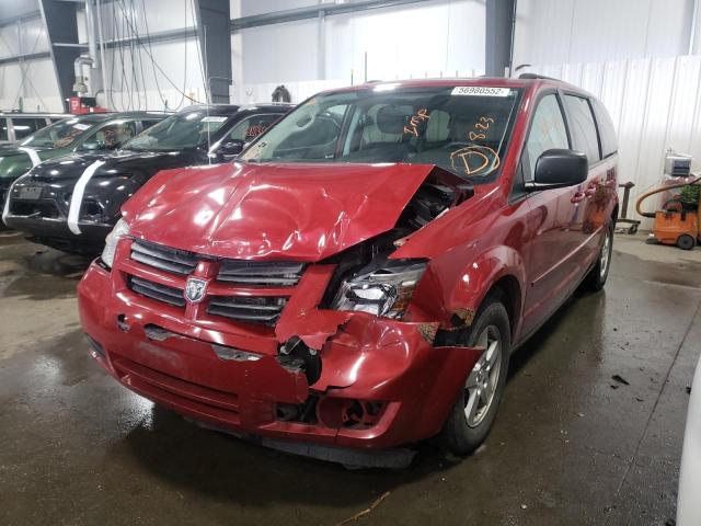 2D4RN4DE8AR135758 - 2010 DODGE GRAND CARA SE RED photo 2