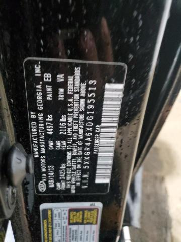 5XXGR4A6XDG195513 - 2013 KIA OPTIMA SX Черный фото 12