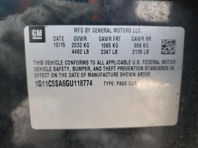 1G11C5SA6GU118774 - 2016 CHEVROLET MALIBU LIM LT 黑色 照片 13