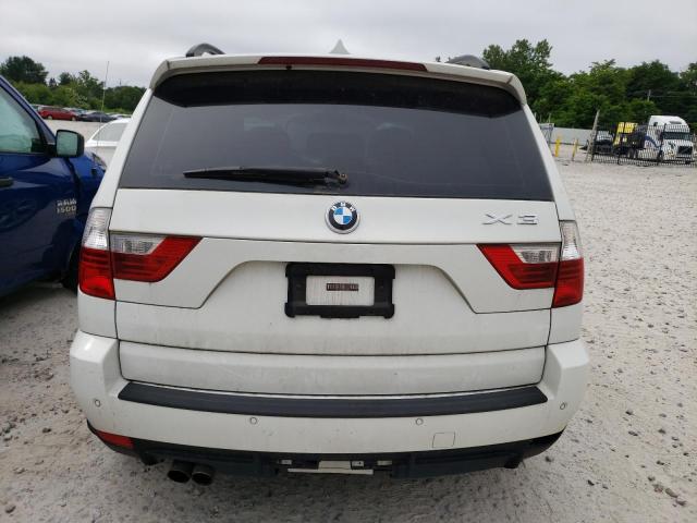 WBXPC93419WJ27233 - 2009 BMW X3 XDRIVE30I WHITE photo 6