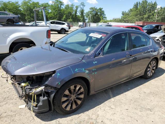 1HGCR2F8XEA135064 - 2014 HONDA ACCORD EXL GRAY photo 1