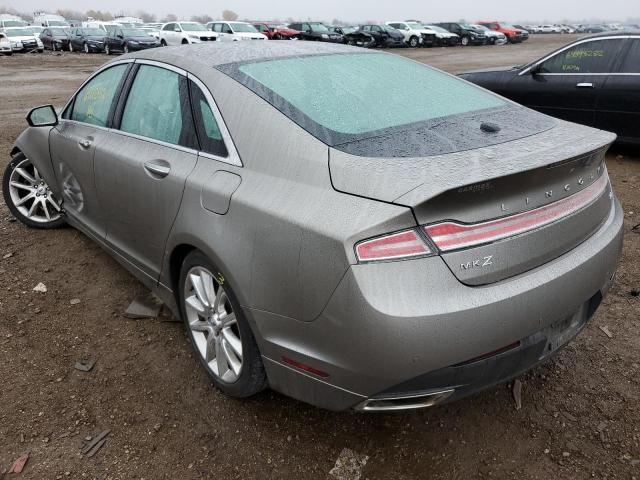 3LN6L2GK0GR629834 - 2016 LINCOLN MKZ SILVER photo 3