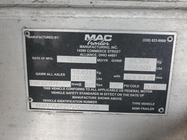 5MAPA4825NA060584 - 2022 MAC FLATBED SILVER photo 10