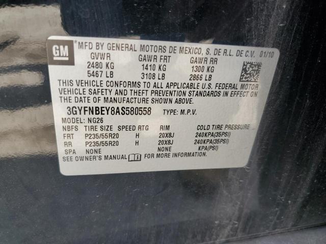 3GYFNBEY8AS580558 - 2010 CADILLAC SRX PERFORMANCE COLLECTION Czarny zdjęcie 13