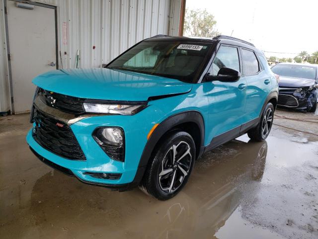 KL79MTSL1MB164918 - 2021 CHEVROLET TRAILBLAZE RS TURQUOISE photo 1