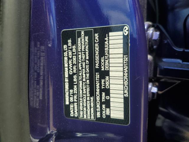 SJKCH5CR4HA017321 - 2017 INFINITI QX30 BASE BLUE photo 12