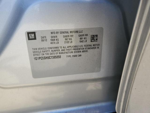 1G1PC5SH9C7385858 - 2012 CHEVROLET CRUZE LS Gümüş foto 12