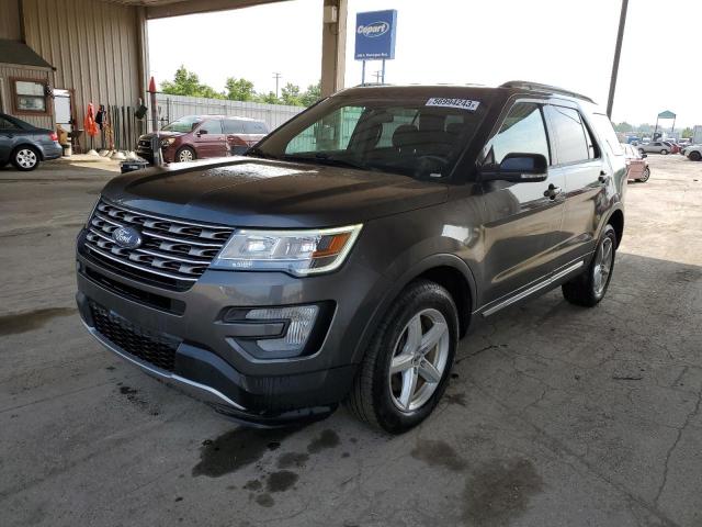 1FM5K8D82HGD44717 - 2017 FORD EXPLORER XLT GRAY photo 1